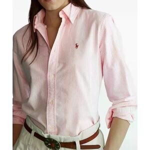 Ralph Lauren Pink Striped Button Down Shirt